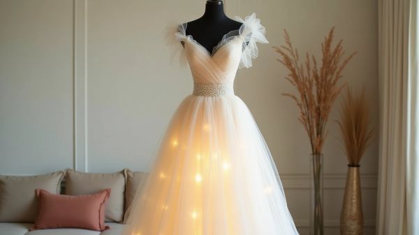 Évitez les clichés avec une robe de soirée blanche en tulle unique